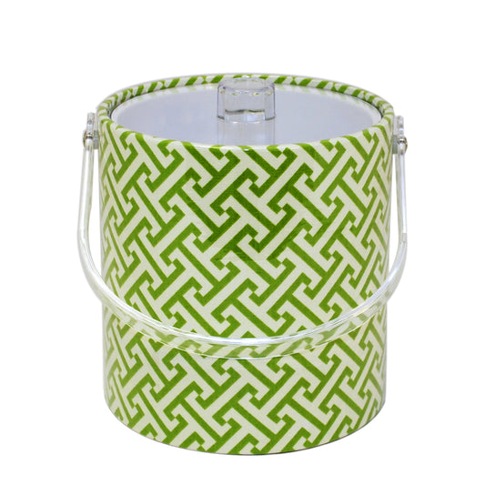 Green Geometrics 3 qt. Ice Bucket image 0