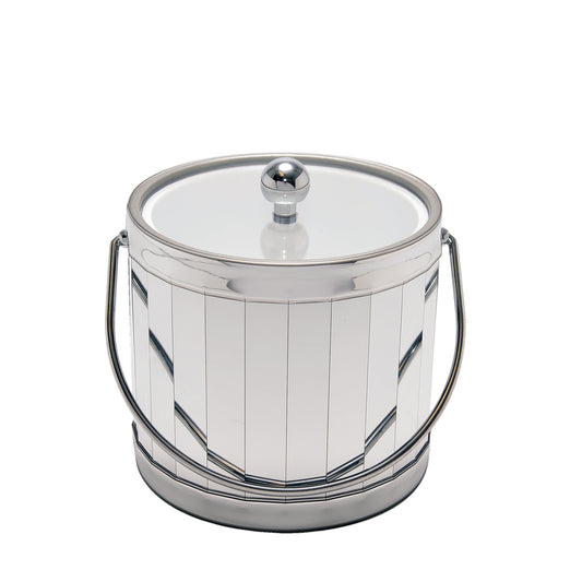 One Inch Silver Vertical Shiny 3 qt. Ice Bucket image 0