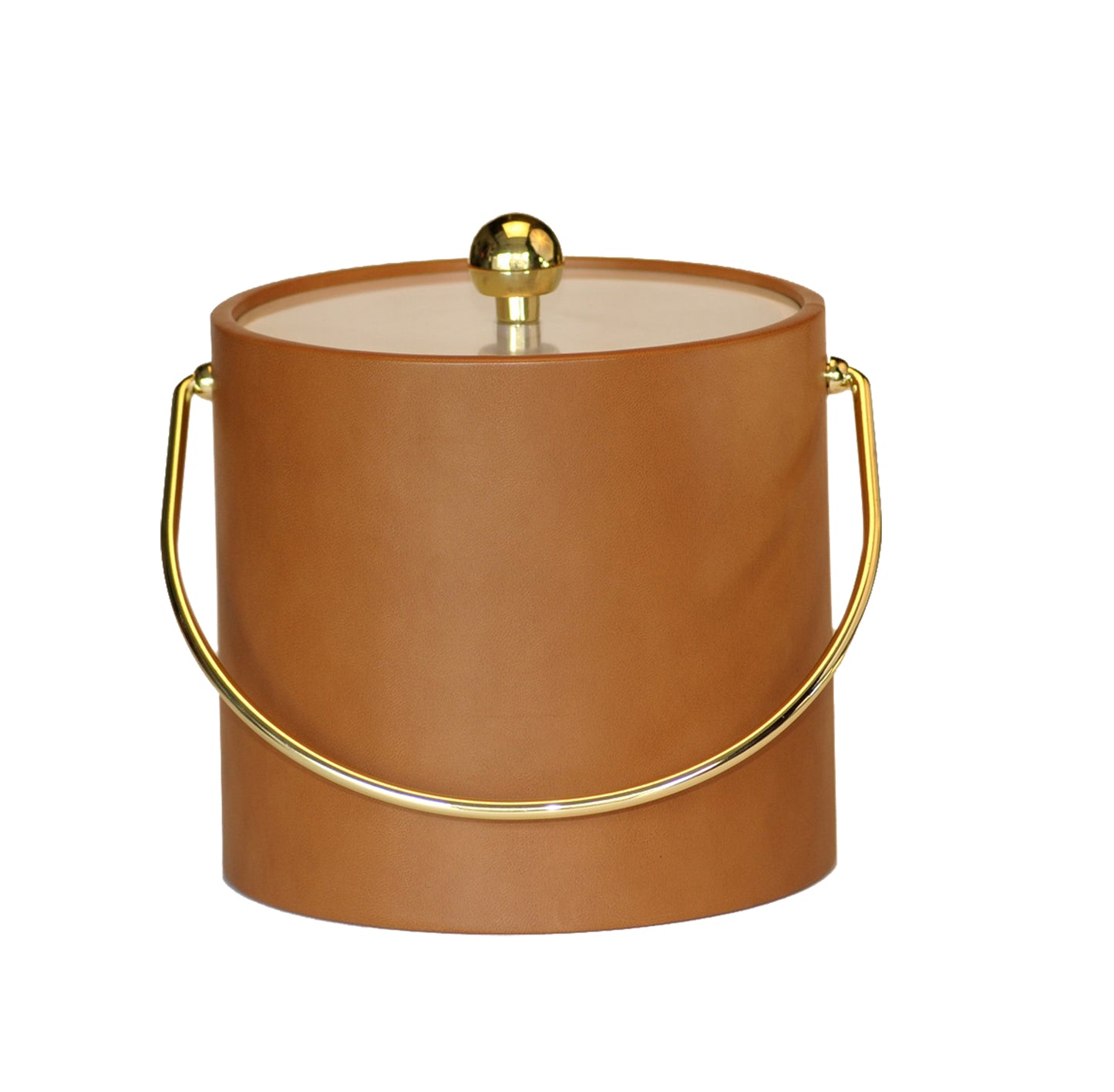 Tan Saba Leatherette 3 qt. Ice Bucket image 0