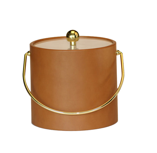 Tan Saba Leatherette 3 qt. Ice Bucket image 0