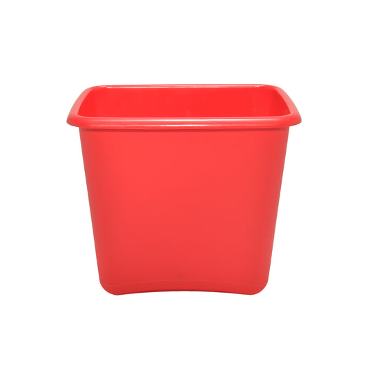 Red Plastic 13 Quart Waste Basket image 0