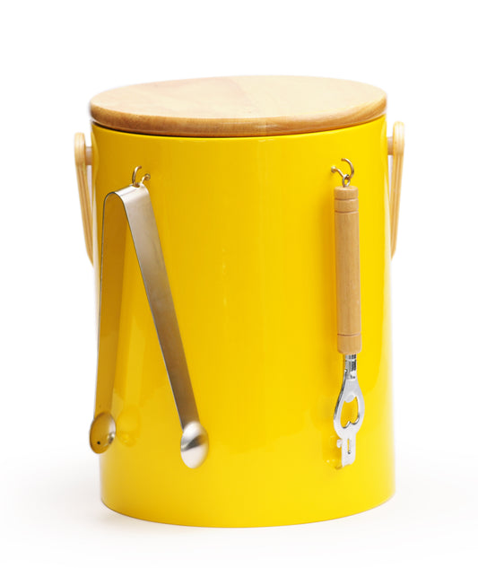 Yellow Beachwood 5 qt. Ice Bucket With Tool image 0
