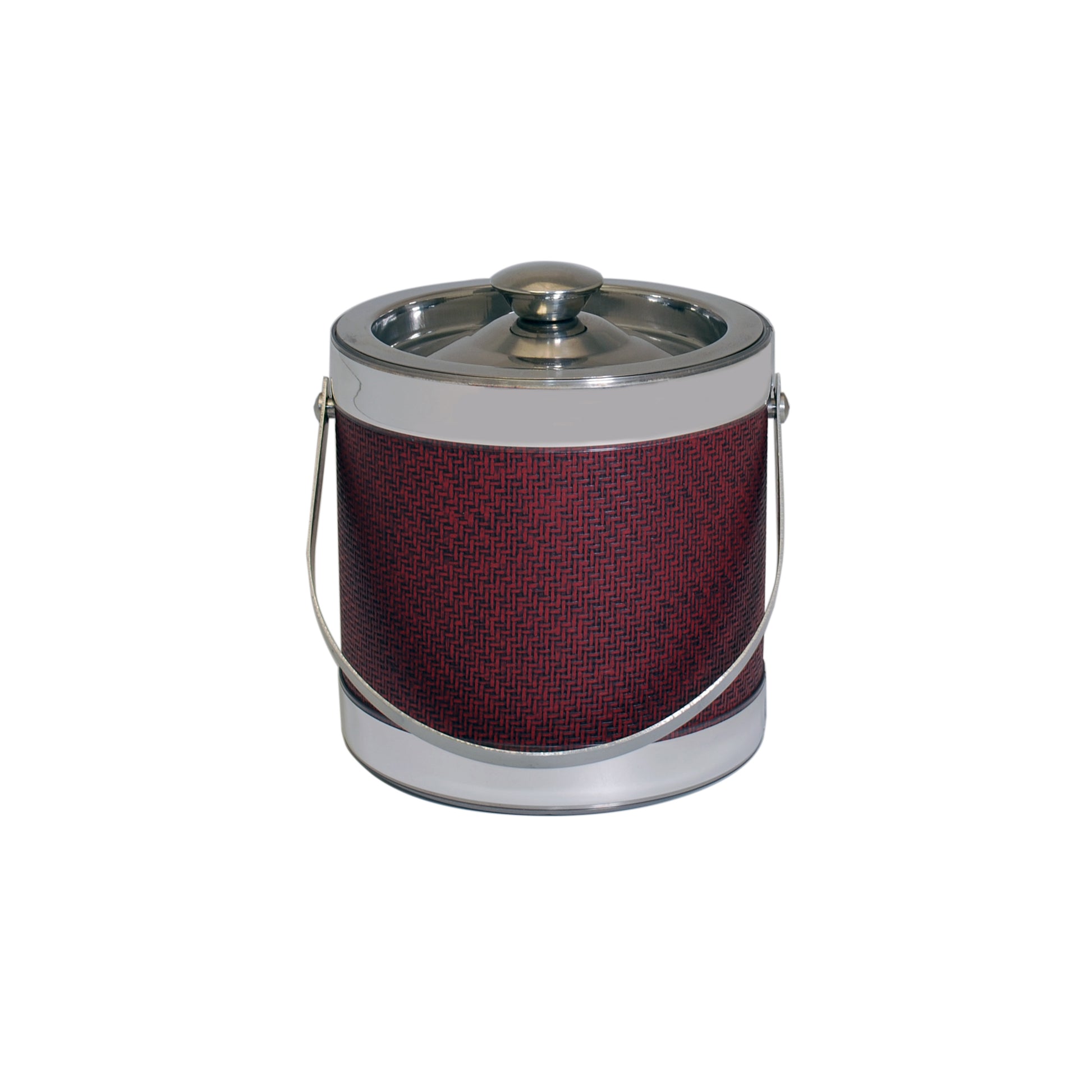 Stainless Steel With Berry Wicker 2 Qt. Ice Bucket image 0