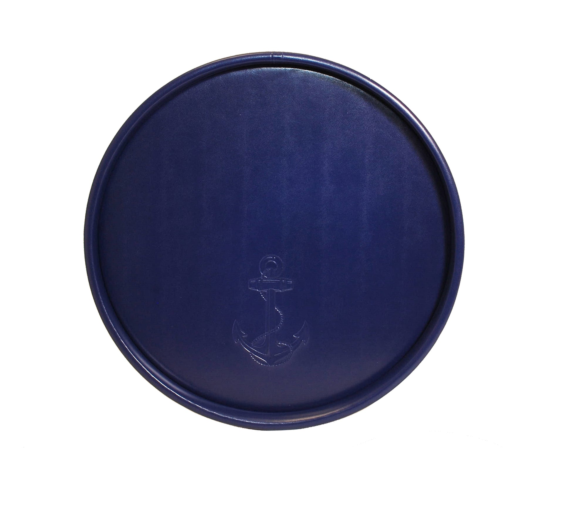 Blue Castilian Debossed Anchor Round Tray image 0