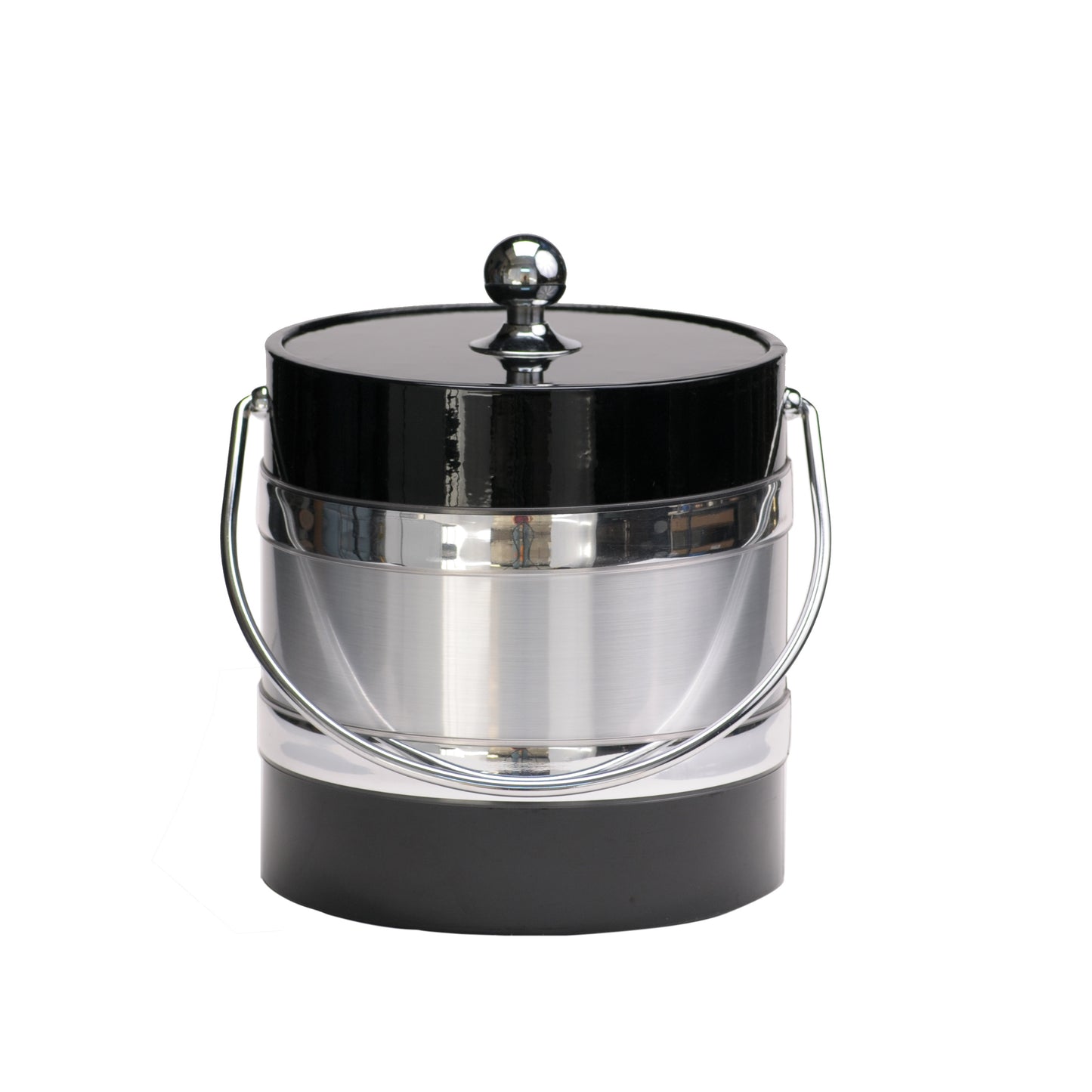 Black Patten with Silver Center 3 qt. Ice Bu image 0