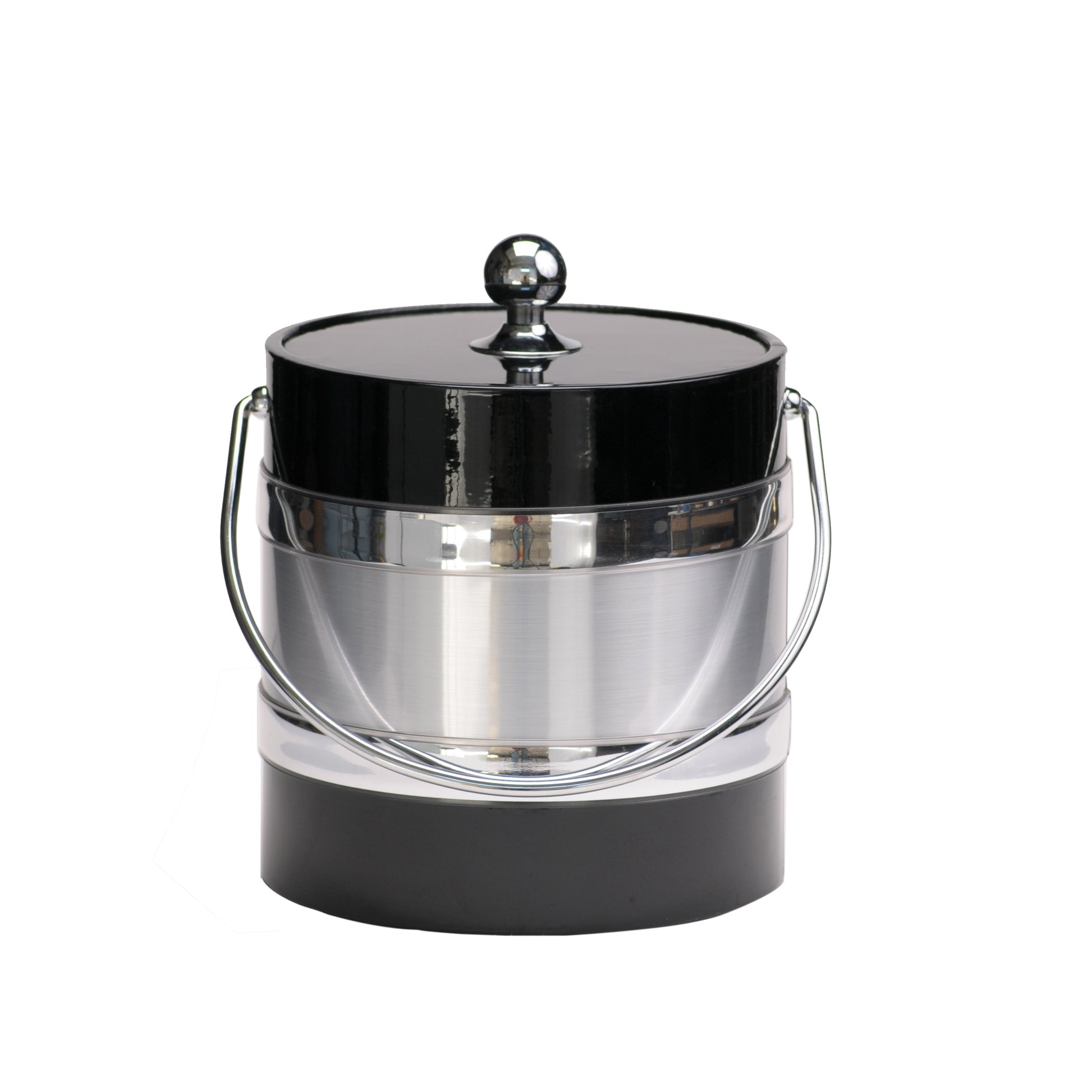 Black Patten with Silver Center 3 qt. Ice Bu image 0