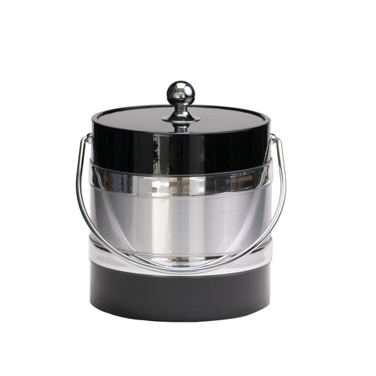 Black Patten with Silver Center 3 qt. Ice Bu image 0