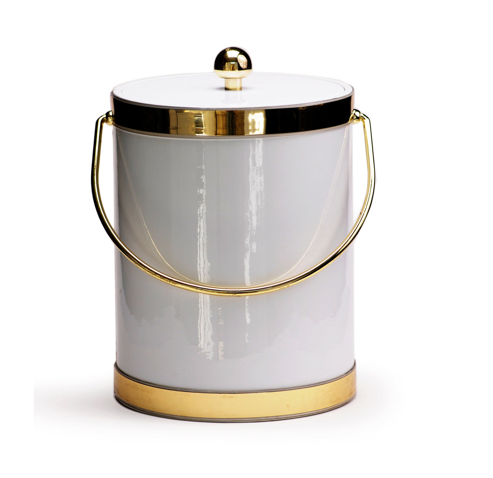 White Patten with Dual Gold Bands 5 qt. image 0