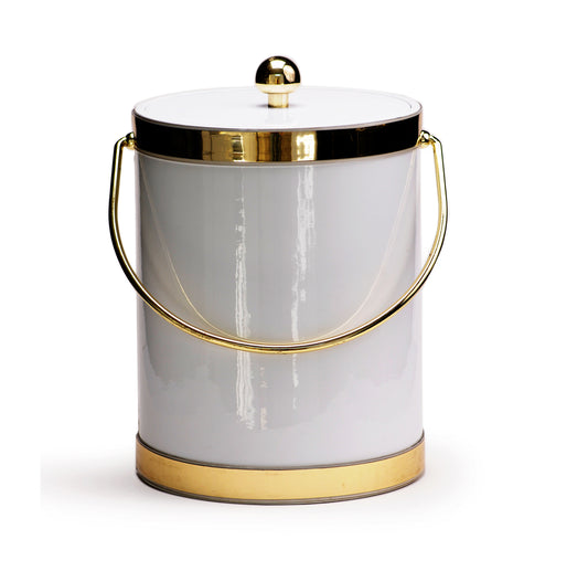 White Patten with Dual Gold Bands 5 qt. image 0