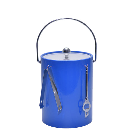 Blue 5 qt. Ice Bucket With Bar Tools image 0