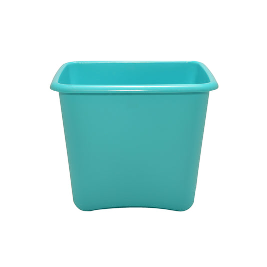 Turquoise Plastic 13 Quart Waste Basket image 0