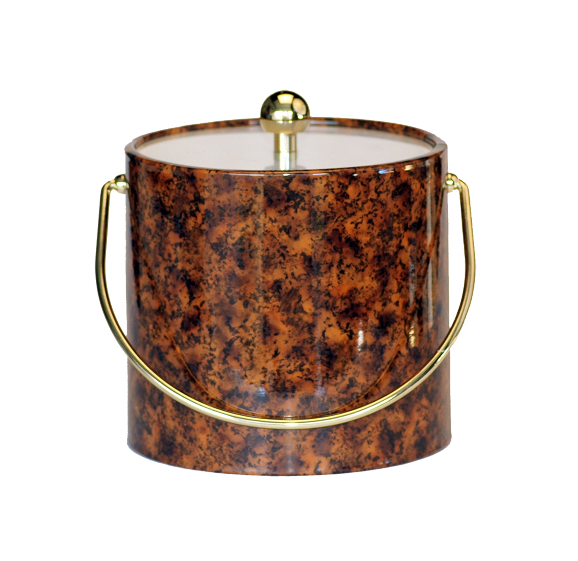 Brown Marble 3 qt. Ice Bucket image 0