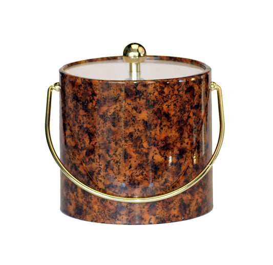 Brown Marble 3 qt. Ice Bucket image 0