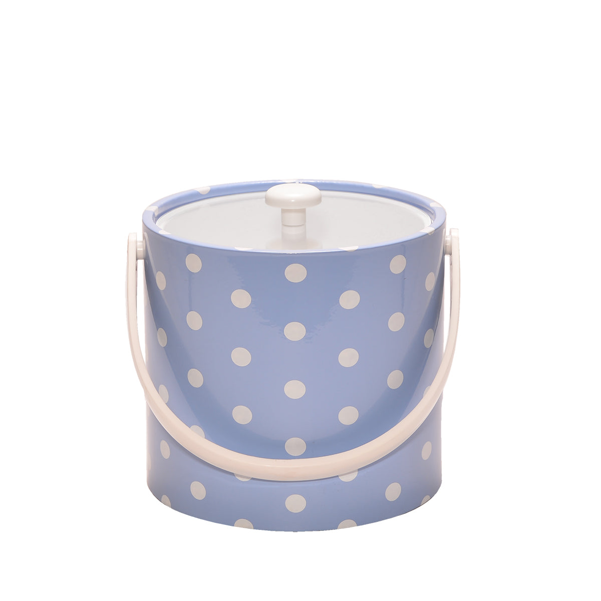 Baby Blue With White Polka Dots 3 qt. Ice Bucket image 0