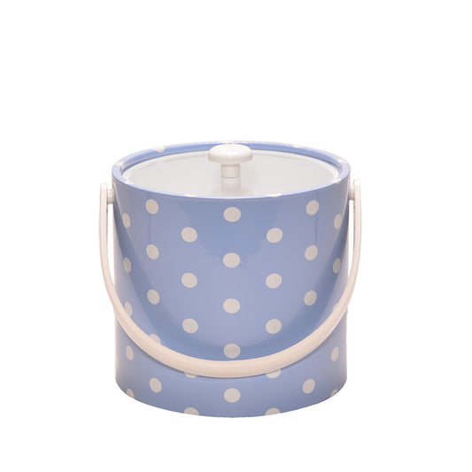 Baby Blue With White Polka Dots 3 qt. Ice Bucket image 0