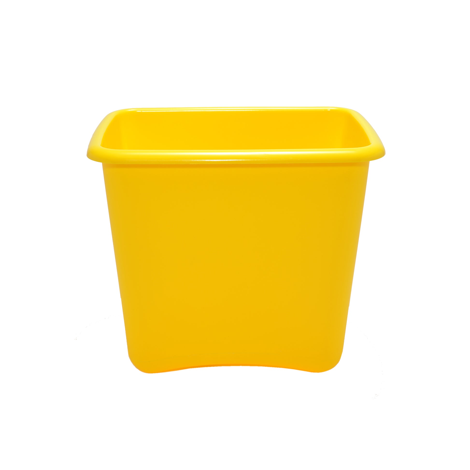 Yellow Plastic 13 Quart Waste Basket image 0