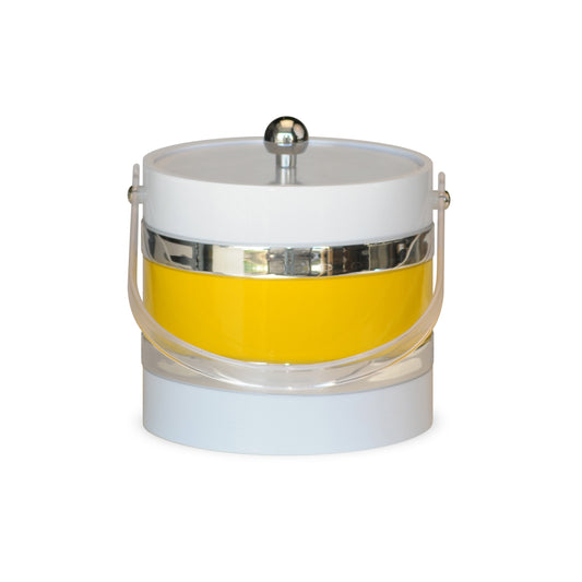 White With Yellow Center 3 qt. Ice Bucket image 0