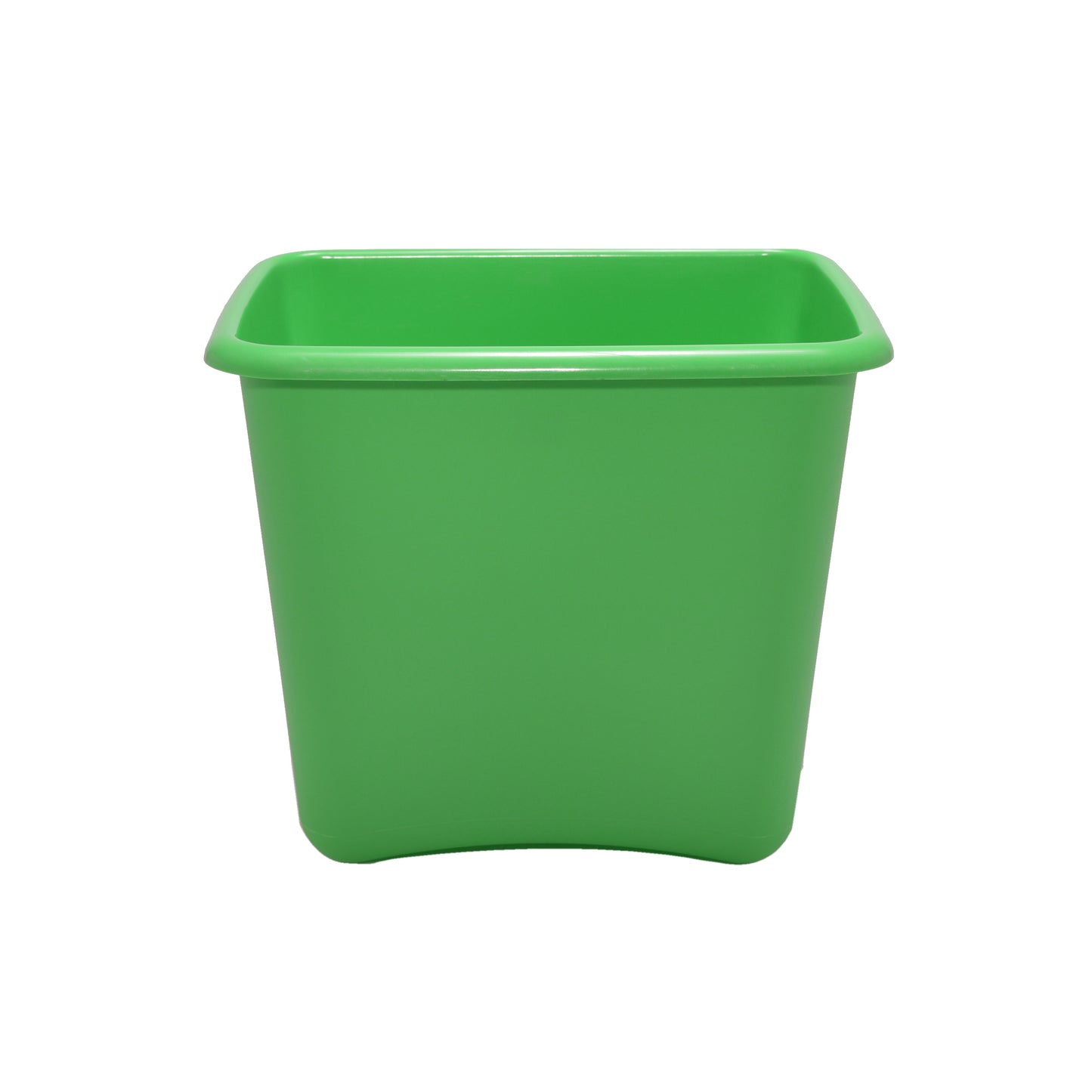 Green Plastic 13 Quart Waste Basket image 0