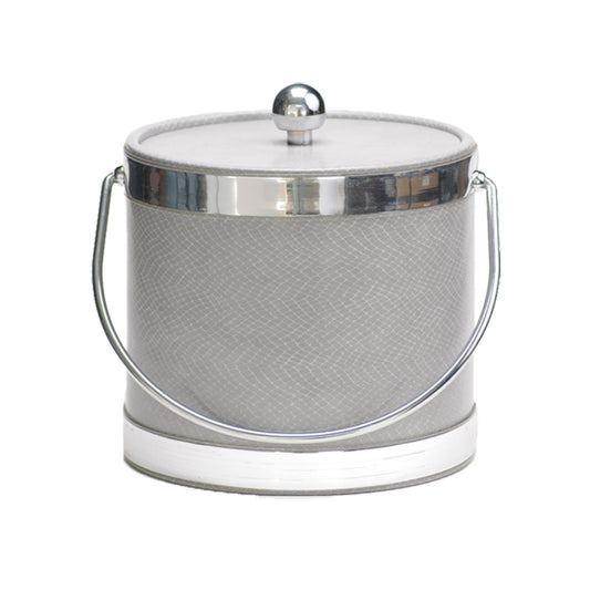 Grey Snake Skin Leatherette 3 Quart Ice B image 0
