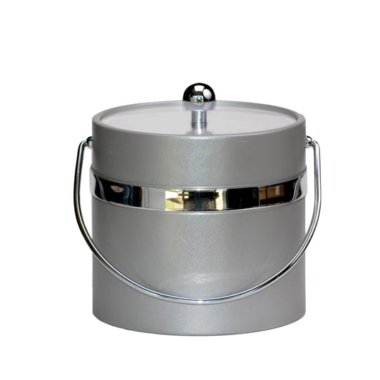 Silver Castl w Single Silver Band 3 qt. Ice Bucket image 0